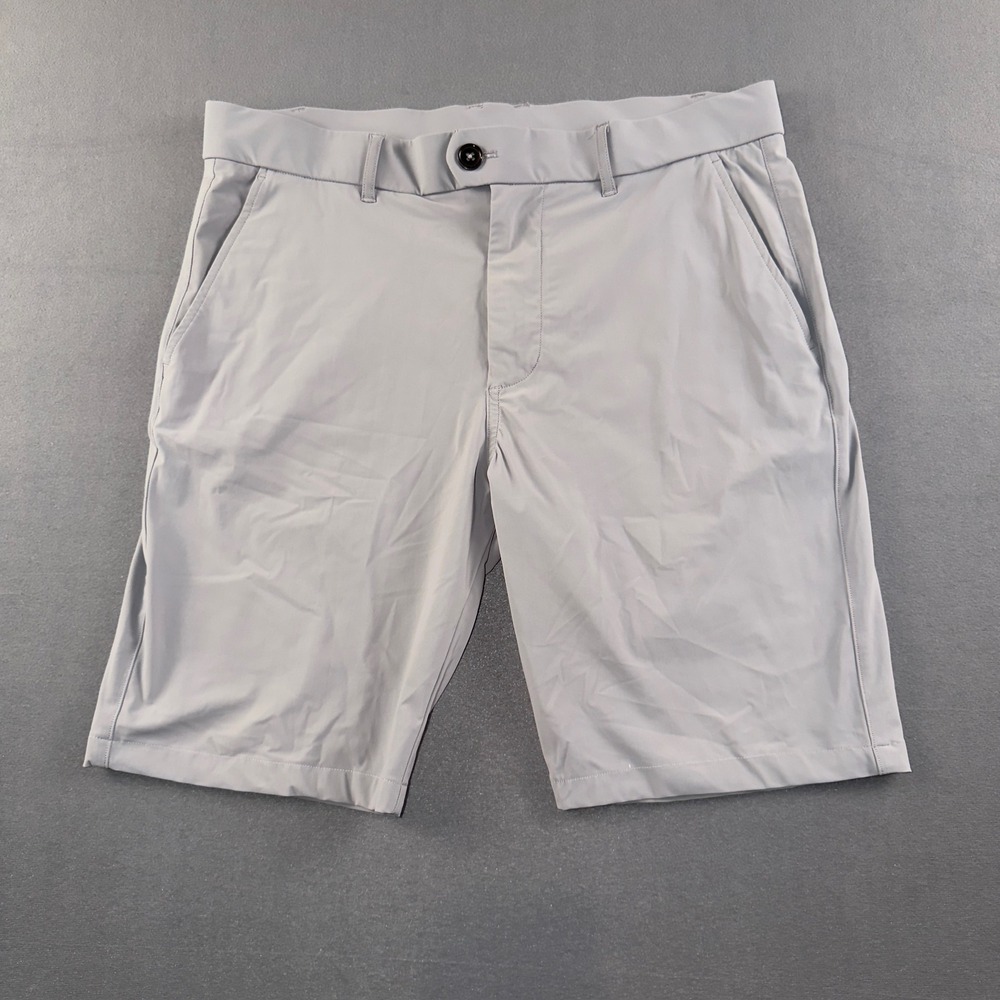Greyson Montauk Golf Shorts Mens 33 Light Gray Technical Performance Flat Front